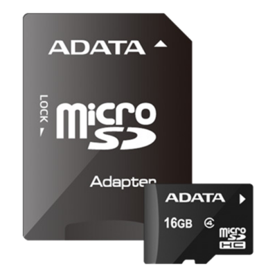 MICRO SD CARD 16GB Adata CL4 A1 adapterrel AUSDH16GCL4-RA1