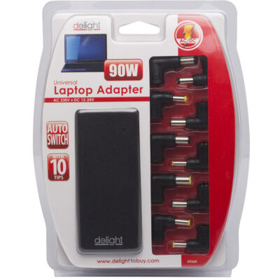 Delight 90W Univerzális notebook töltő ÚJ