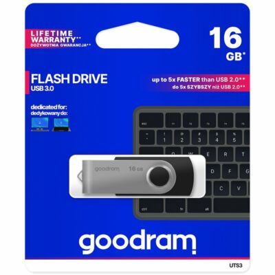 GOODRAM Pendrive 16GB UTS3 USB3 fekete-ezüst