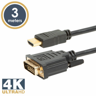 DVI-D - HDMI kábel  3 m