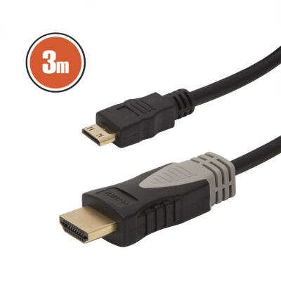 Mini HDMI - HDMI kábel  3m