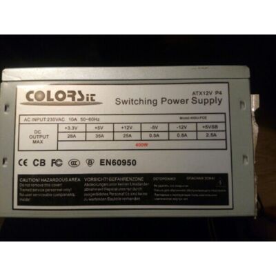 Colorsit 400W EN60950 Tápegység tápegység 24+4 pin