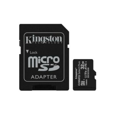 MICRO SD CARD 32GB KINGSTON CL10 A1 adapterrel SDCS2/32GB