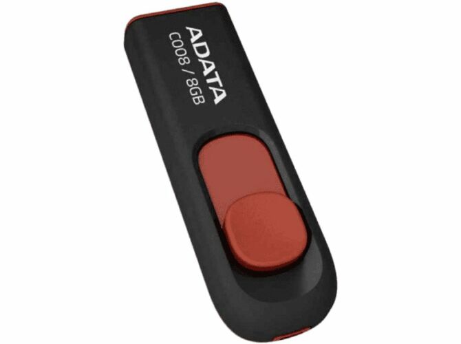 Adata 8GB Pendrive c008 piros-fekete USB2 ÚJ