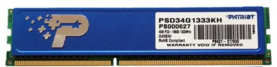 Patriot 2GB DDR3 1333MHz CL9 - PSD34G1333KH