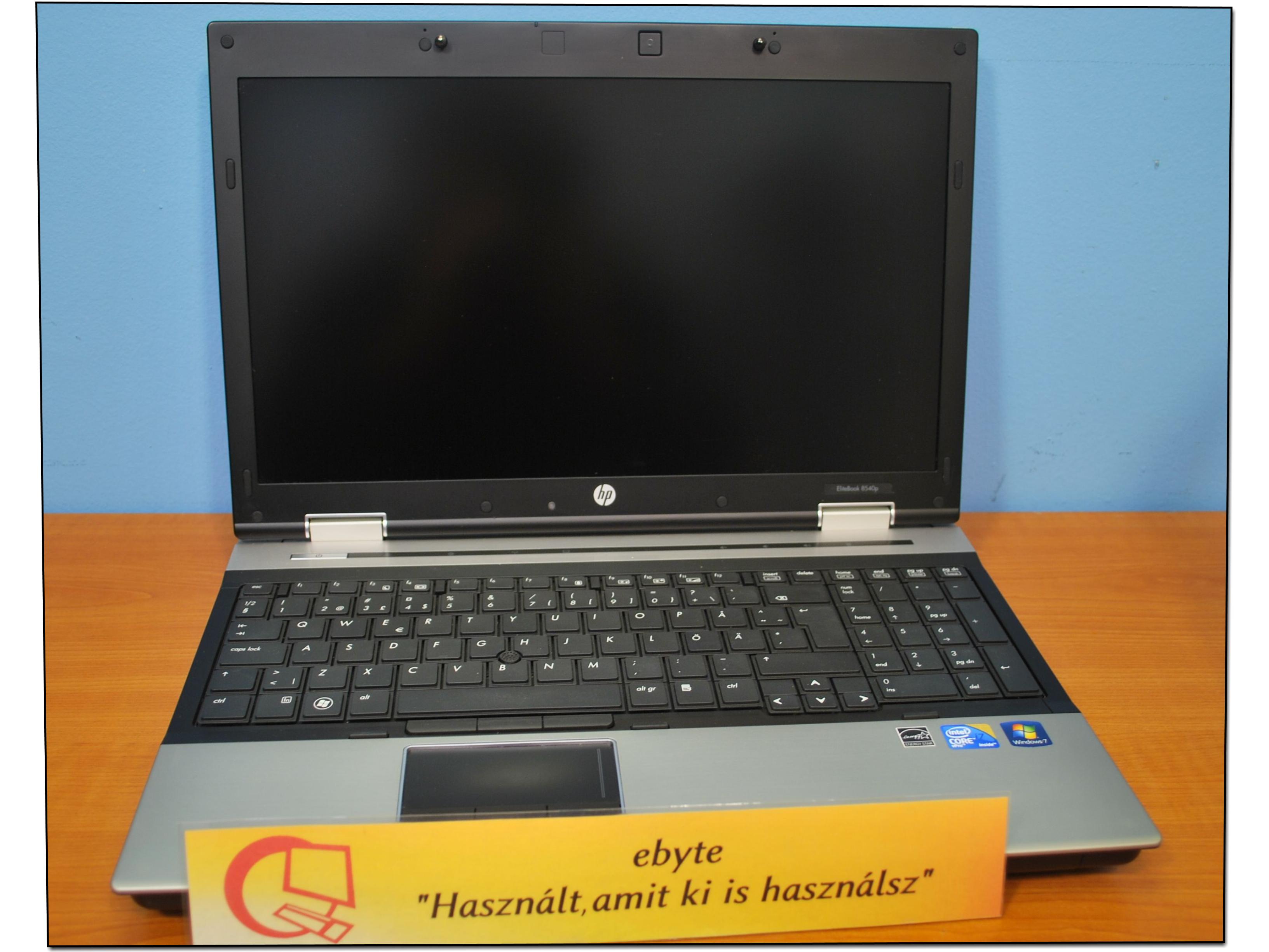 HP EliteBook 8540p Core I7 620M 4x2660MHz/4GB/320/DRW/CAM/NVS5100 15,6