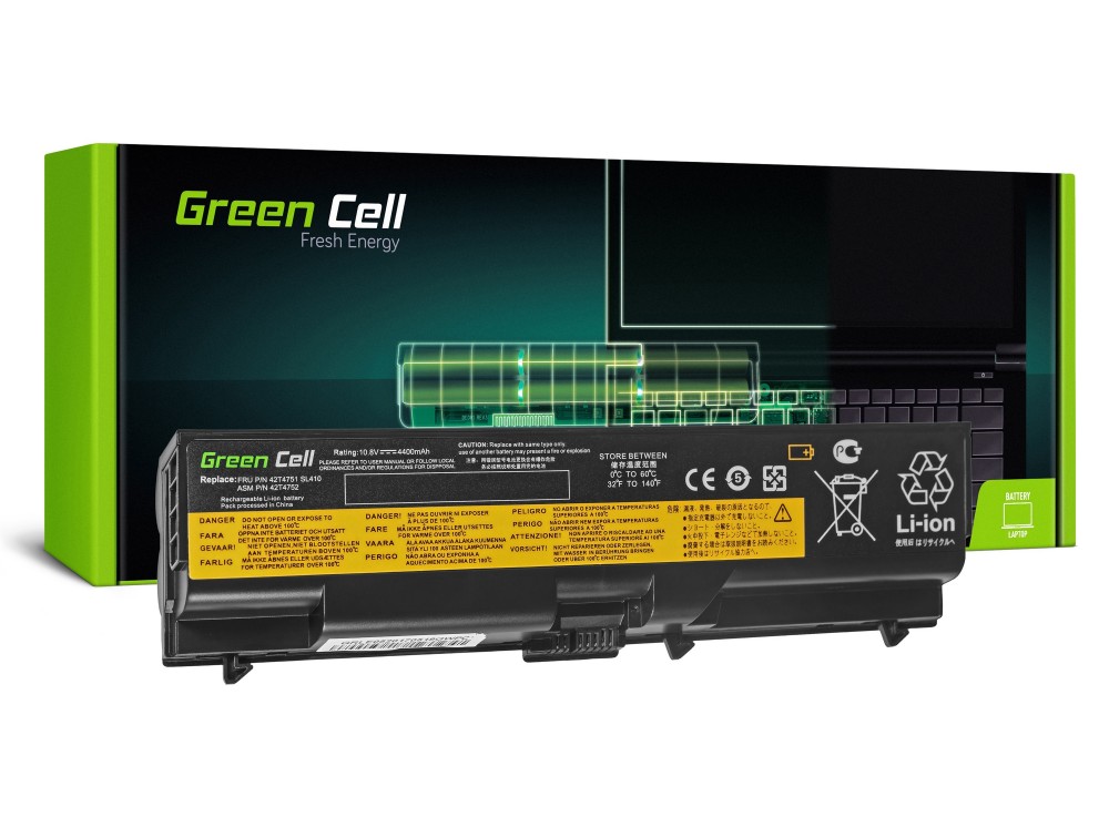 Lenovo AKKU L410/L510/T410/T420/W510/W520/Edge 4400mAh Green Cell