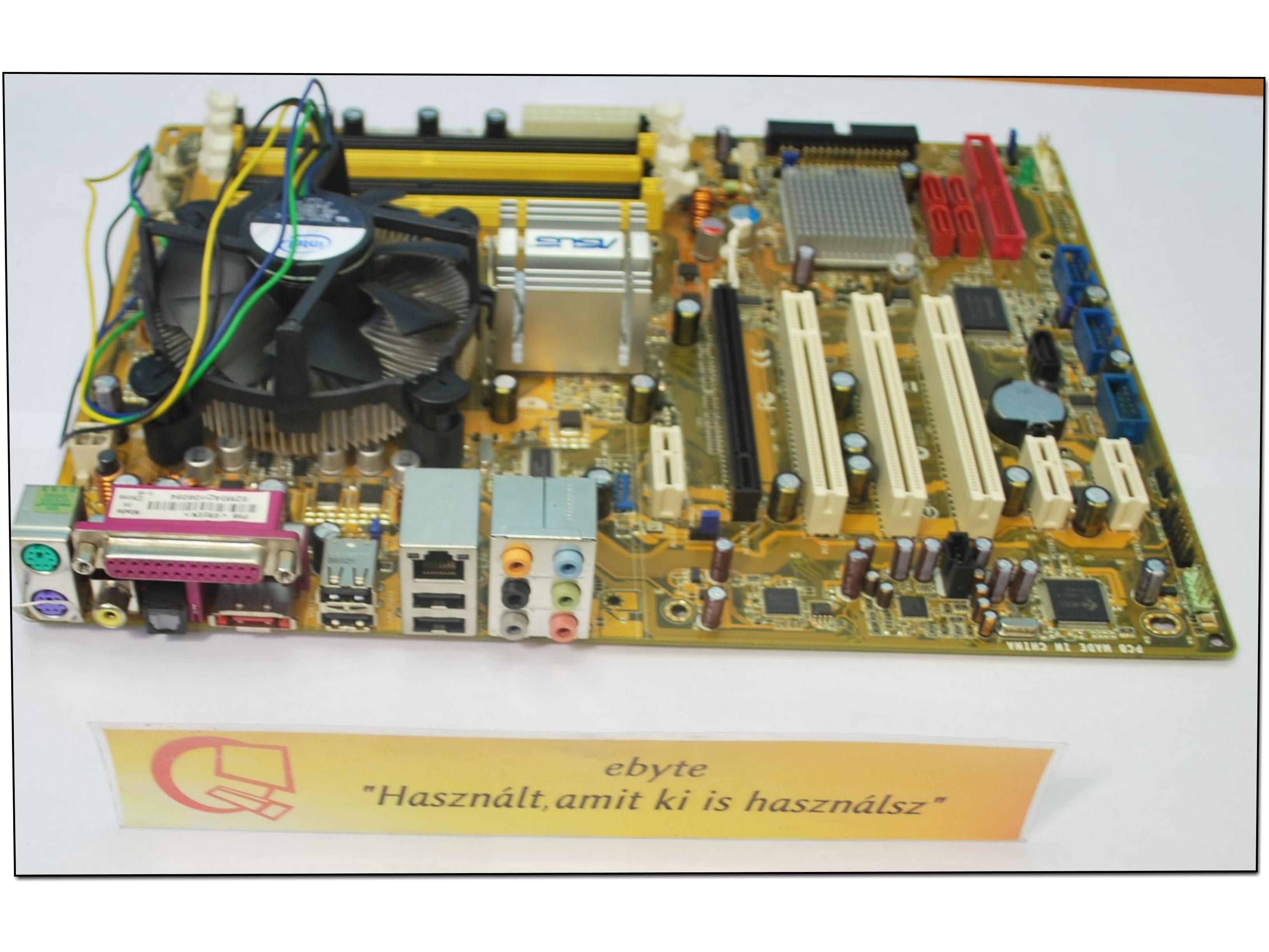 ASUS P5B alaplap+ Core2 E4500 processzor+ hűtő(s775, DDR2)