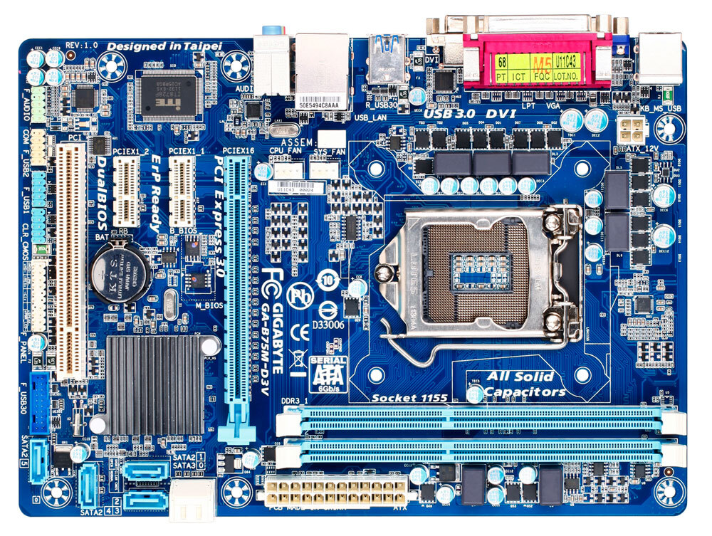 Gigabyte GA-B75M-D3V rev1.1 s1155 (HDMI) alaplap