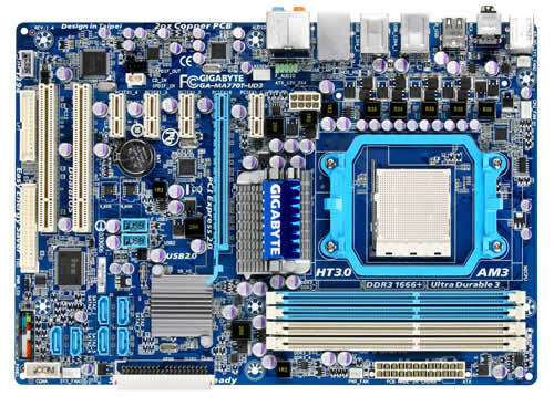Gigabyte GA-MA770T-UD3 rev 1.4 + AMD Phenom 2 X4 965 am3 alaplap + CPU cooler