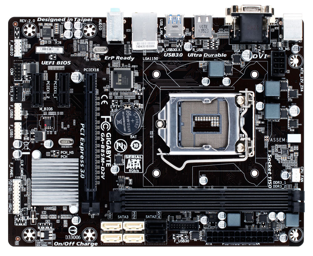 Gigabyte  B85M-D2V rev 2.0 S1150  alaplap