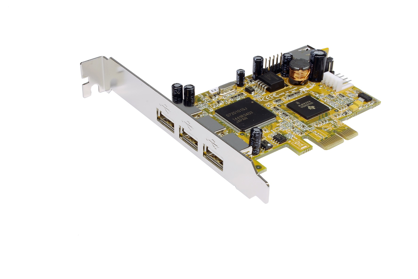 PCI-e / USB 2 bővítőkártya / 3 kimenet