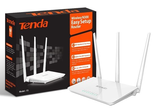 Tenda F3 300Mbps 3 ant. wifi router 1xWAN, 3xLAN ÚJ bontott