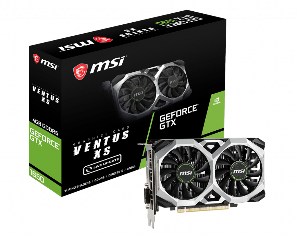 MSI GeForce GTX 1650 VENTUS XS 4 GB GDDR5 128 bit ÚJ