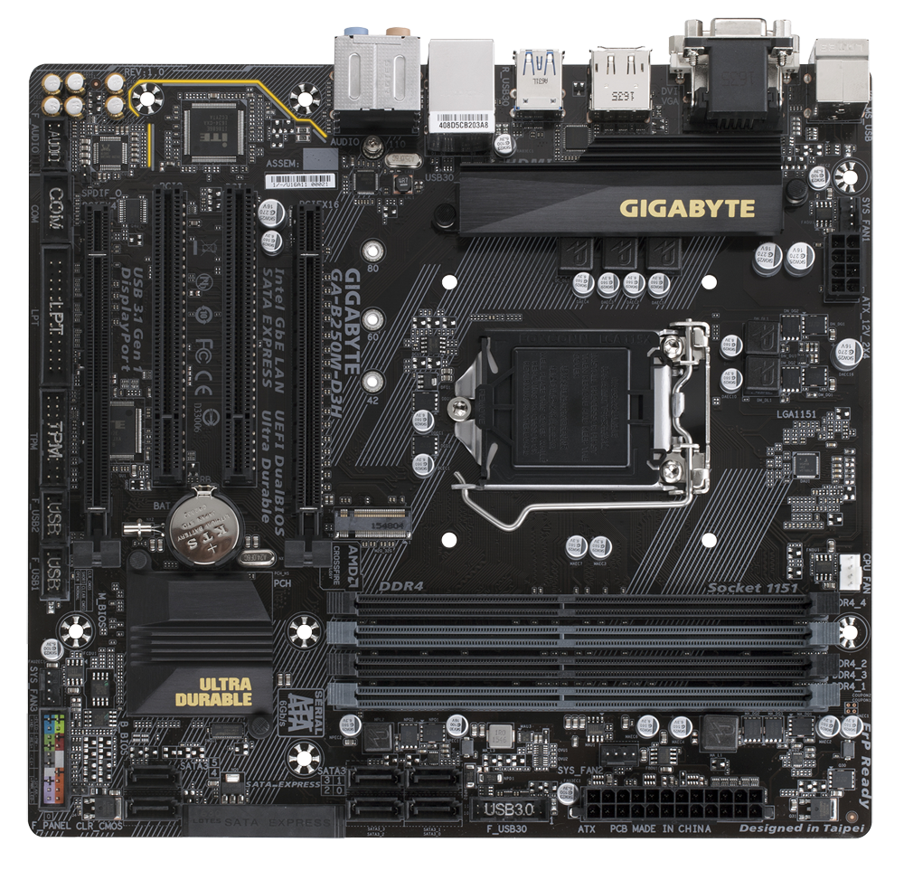 Gigabyte B250M-D3H (HDMI) alaplap + Pentium G4500 CPU (s1151)