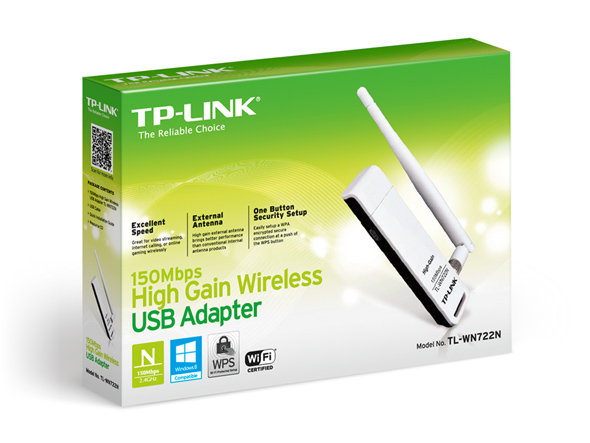 TP-Link WN722N+ ant. USB Wifi vevő ÚJ